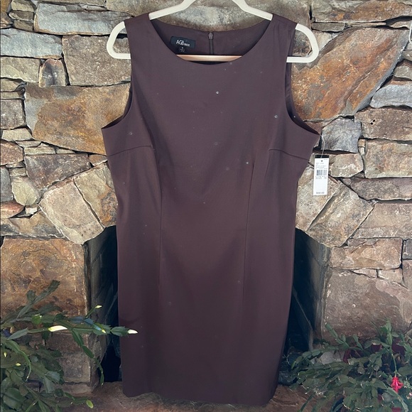 AGB Chocolate Brown Sleeveless Midi Dress New With Tags; Stretch Fabric; Size 16 - Picture 1 of 12